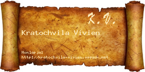 Kratochvila Vivien névjegykártya